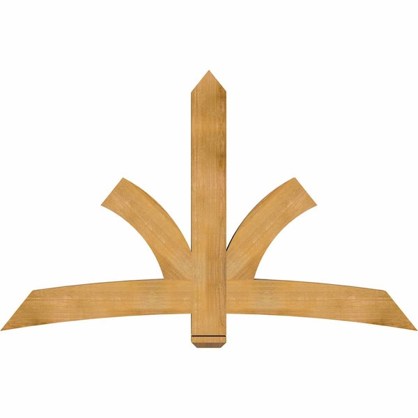 Ekena Millwork Davenport Rough Sawn Timber Gable Bracket, Western Red Cedar, 72"W x 45"H x 4"D x 6"F, 15/12 Pitch GBW072X45X0406DAV00RWR - main
